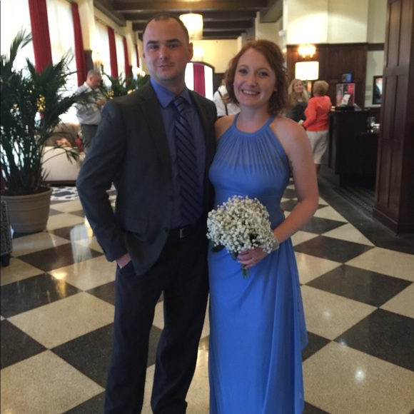 David's Bridal Dresses Davids Bridal Cornflower Blue Bridesmaid